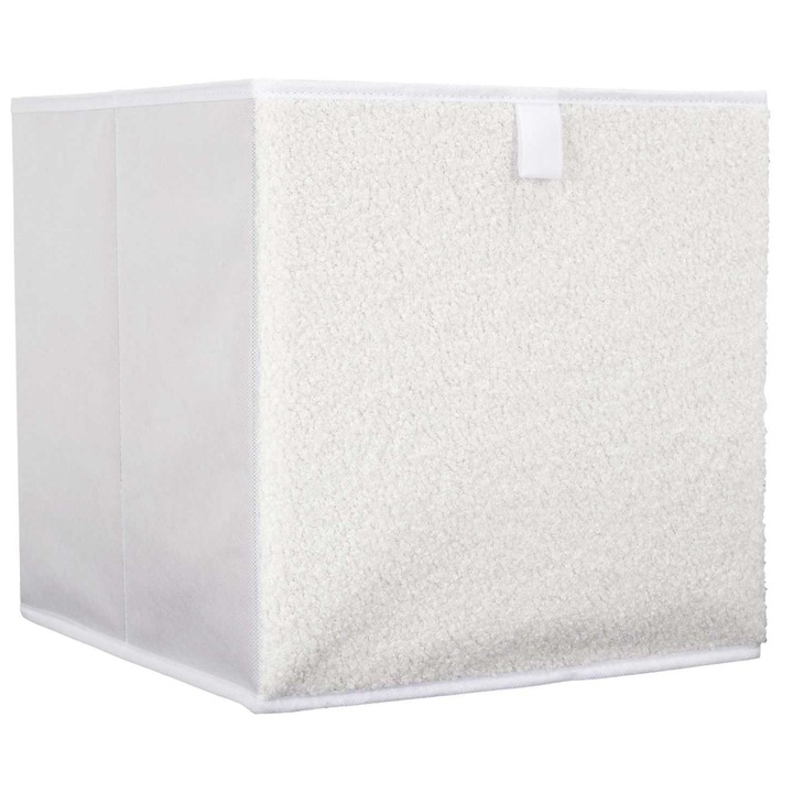 Cutie De Depozitare, Howhomely, Material Textil Moale, Ajuta La Mentinerea Ordinii, Accesoriu Stilat Si Functional, Ideala Pentru Cadou, Practica Si Decorativa, Potrivita Pentru Orice Dormitor Sau Baie, Realizata Din Materiale Durabile, 30x30 Cm, Alb