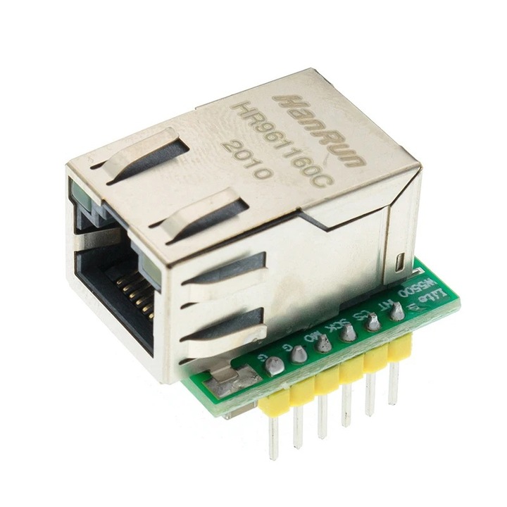 Modul convertor SPI la LAN, Ethernet, W5500, USR-ES1 cu interfata SPI TTL 3.3 V