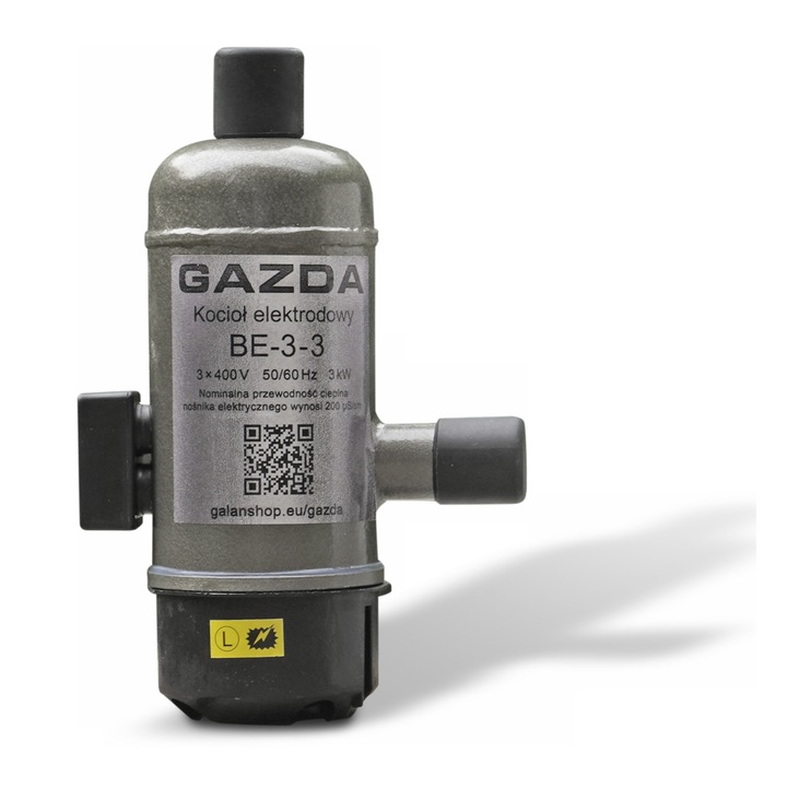 Cazan ionic GAZDA BE 3-3, 3 kW, trifazic, pentru suprafata pana la 30 m², incalzire prin radiatoare si pardoseala, compatibil cu termostat, design compact