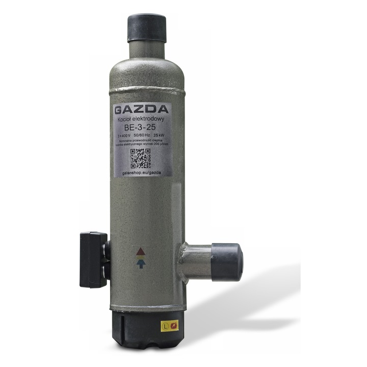 Cazan ionic GAZDA BE 3-25, 25 kW, trifazic, pentru pana la 310 m², putere mare, pentru utilizare profesionala, pregatit pentru termostat Wi-Fi