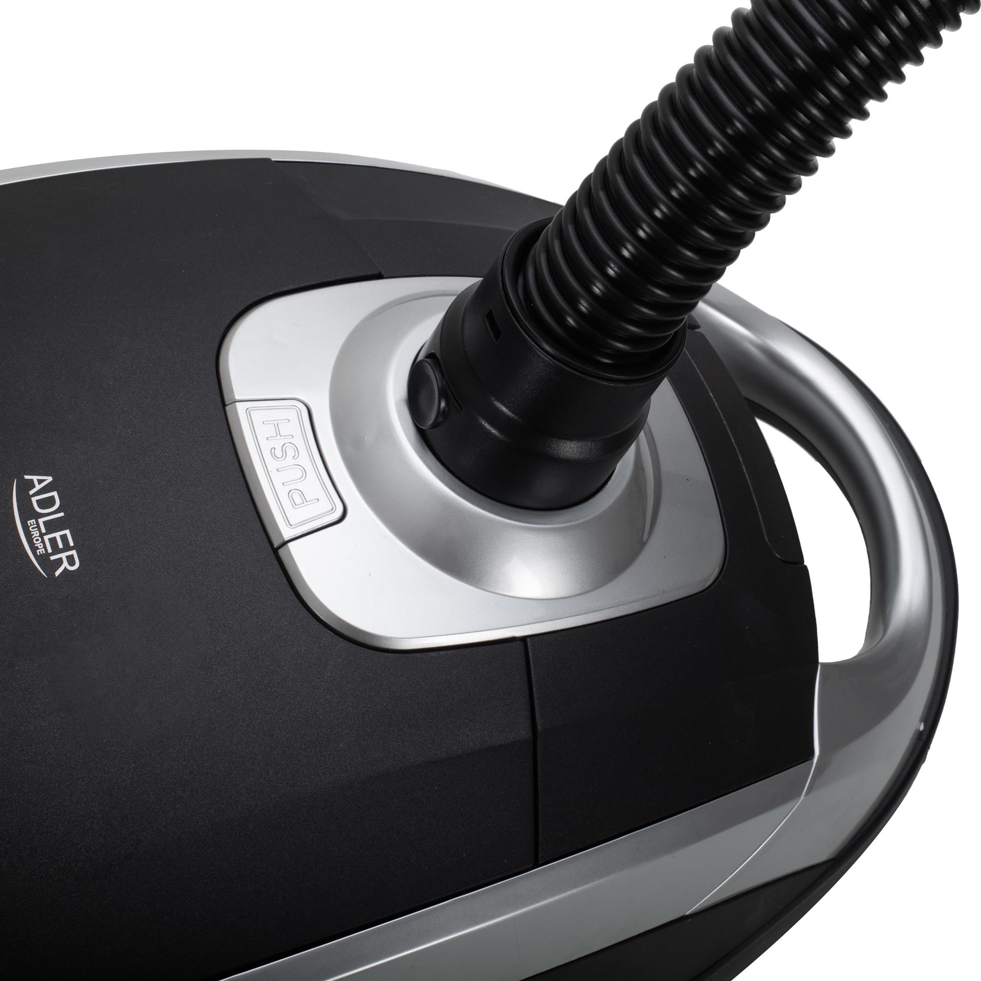Aspirator cu sac, ADLER, AD7069, 3200W, 18000 Pa, 3.5 L, 5 programe de putere, Negru