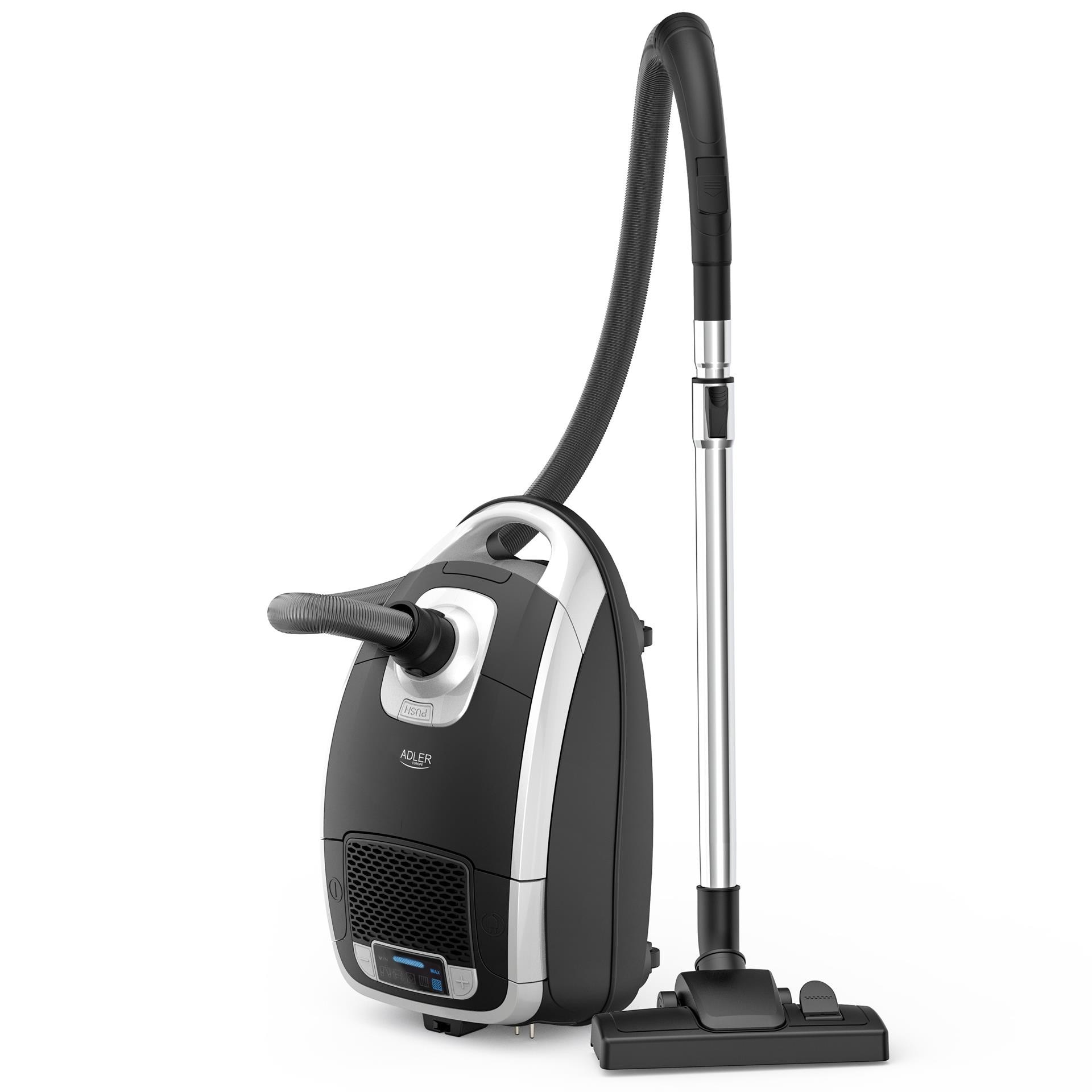 Aspirator cu sac, ADLER, AD7069, 3200W, 18000 Pa, 3.5 L, 5 programe de putere, Negru