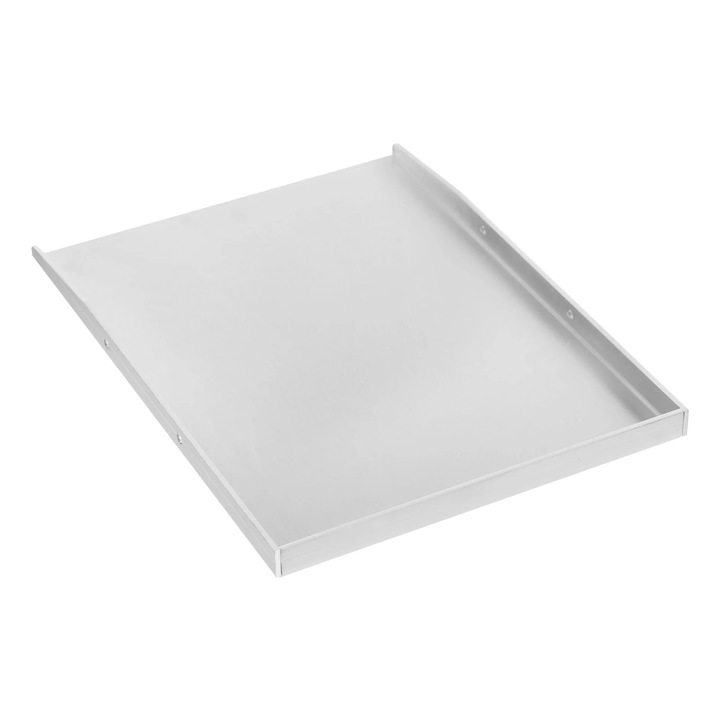 Tava pentru gratar din inox, margini ridicate, 45x34cm, argintiu