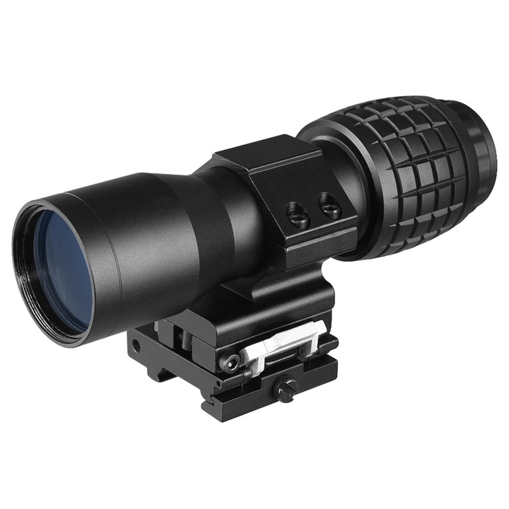 Luneta cu punct rosu pentru pusca, marire 5x, rezistenta, negru
