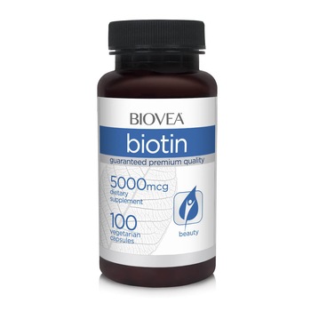 Biotina, Vitamina B7, Vitamina H, 5000 mcg, 100 capsule Biotina, Vitamina B7, Vitamina H, 5000 mcg, 100 capsule