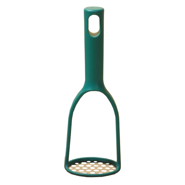 Presa manuala pentru piure de cartofi, verde, din plastic si otel inoxidabil, usor de curatat, ergonomic