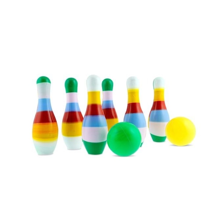 Gyermek Bowling Szett — 6 Színes Báb + 2 Golyó — Sportos Szórakozás Bent és Kint — ANTBRO®