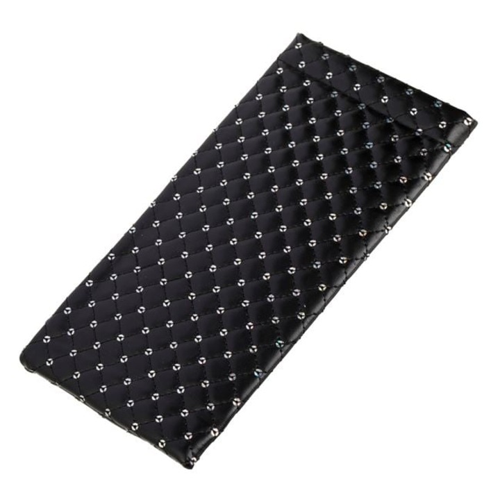 Husa pentru ochelari, tip plic, negru cu paiete