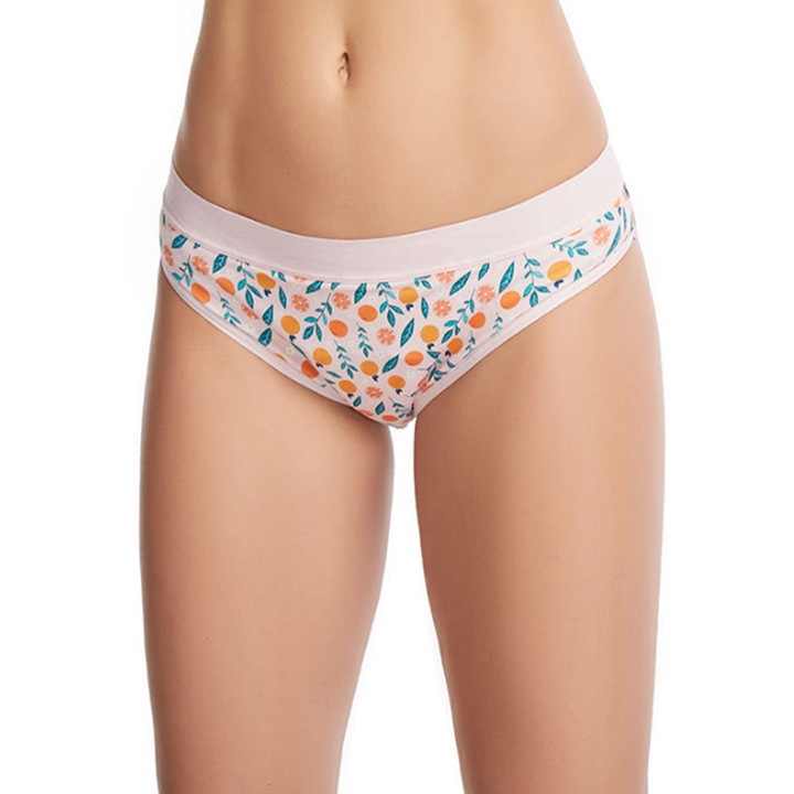 BOMSTOM Chiloți menstruali absorbanti, Bumbac Organic, Absorbtie Ridicata, Roz, Marimea L