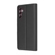 Husa pentru Samsung Galaxy A14 5G / Galaxy A14 4G, SKYDDAR INNOVATION, Leather Folio tip Carte, cu Portofel Interior, Finisaje Premium, set cu sticker, Negru