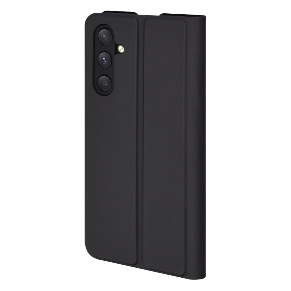 Husa pentru Samsung Galaxy A54, SKYDDAR INNOVATION, Magskin Book, tip Carte cu Portofel Interior, set cu sticker, Negru