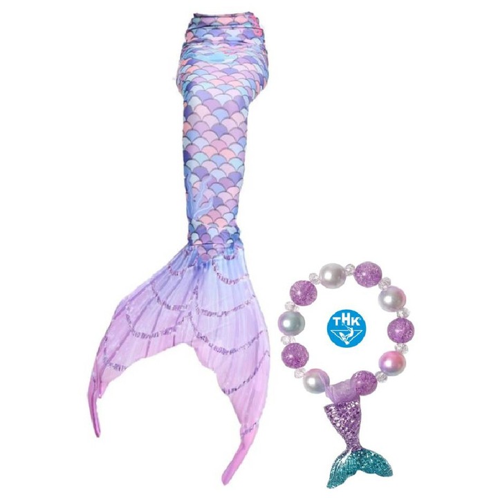 Модели THK® „Опашка на русалка“, „Карибско синьо“, „Морско конче“ и „Делфин“ с ръчно изработена гривна от Алесия Йоана, Карибско синьо