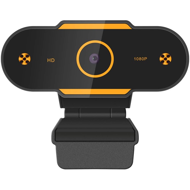 Webcam Full HD 1080P, microfon, autofocus, unghi larg, USB