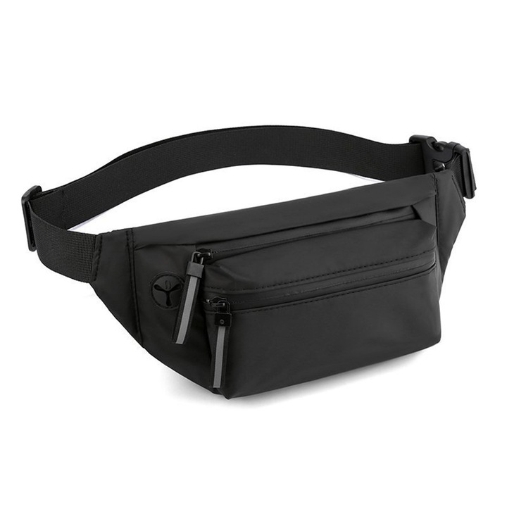 Sport övtáska, fekete, nylon, állítható, könnyű, vízálló