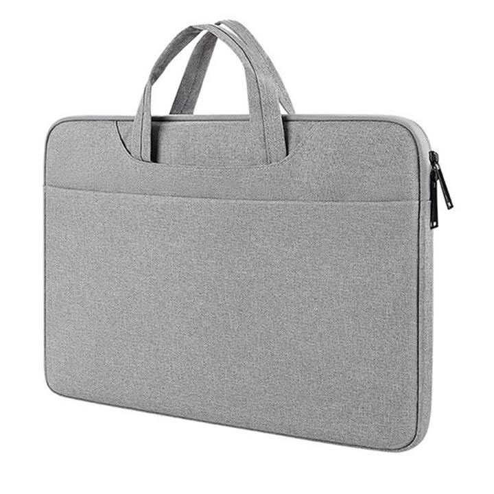 Husa pentru laptop, geanta interioara, geanta tip troler, design de valiza - 13, 3/14, 1-15, 4/15, 6 inch, gri