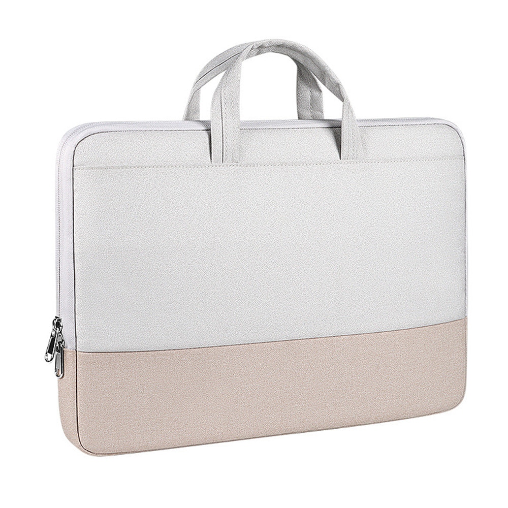 Husa de protectie pentru laptop, husa cu maner, servieta, impermeabila, rezistenta la socuri, captuseala moale - kaki, kaki - 13, 3 inci
