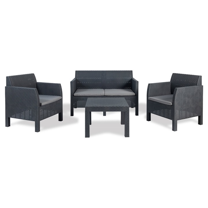 Set MATILDE 2 - ART. 114, Canapea 26x65x75h cm, Fotoliu 65x65x75h cm, Masa 59x59x41h cm