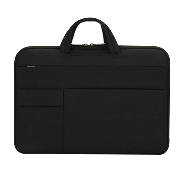 Husa laptop 15 inch, rezistenta la apa si socuri, negru