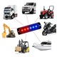 Set 2 Stroboscoape 6 LED, lumina rosu-albastru de urgenta si avertizare, 12V-24V AutoSSF ® 15 Moduri Flash, IP65, 720 lumeni, pentru gabarit, platforma, ATV, Tractor, Jeep, Off Road