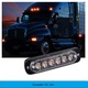 Set 2 Stroboscoape 6 LED, lumina rosu-albastru de urgenta si avertizare, 12V-24V AutoSSF ® 15 Moduri Flash, IP65, 720 lumeni, pentru gabarit, platforma, ATV, Tractor, Jeep, Off Road