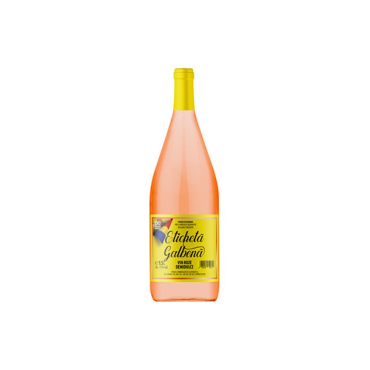 Cotnari Rose Wine Yellow Label Semisweet 1.5L