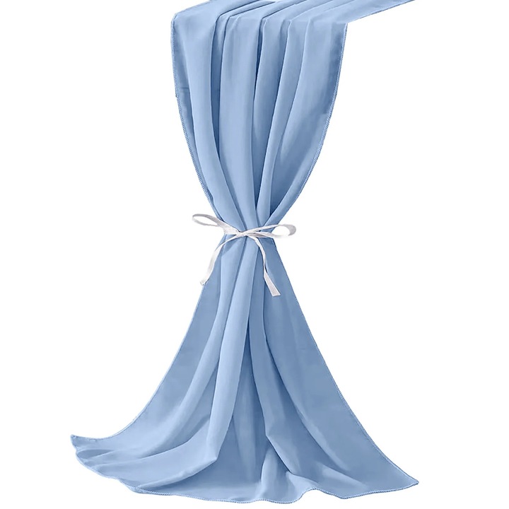 Fata de masa YANYXR chiffon 30x300cm albastru inchis solid
