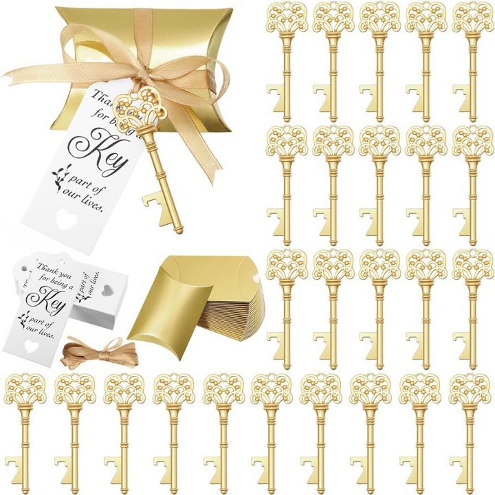 Set 50 ambalaje marturii, MESEVEN, Auriu