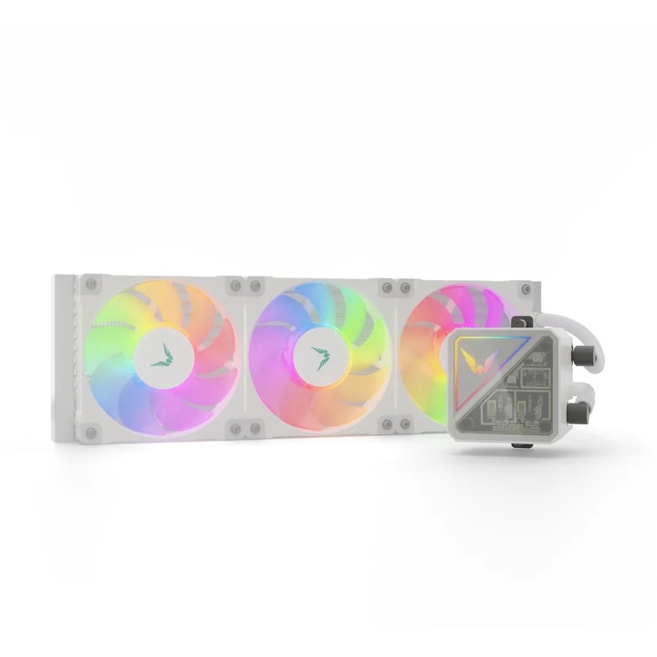 Ventilator PC Valkyrie V360 Lite, 3 ventilatoare 12cm, RGB, alb