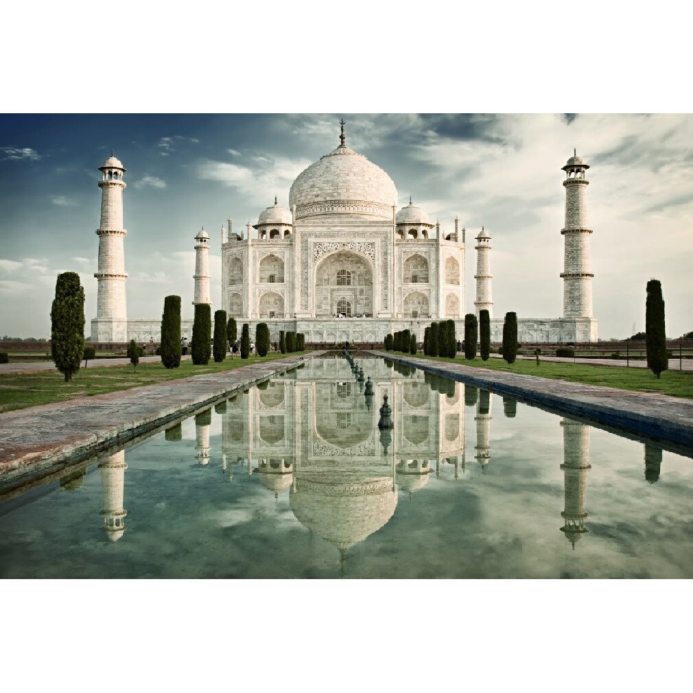 Tablou canvas Apus de soare in Taj Mahal (60 x 40 cm)