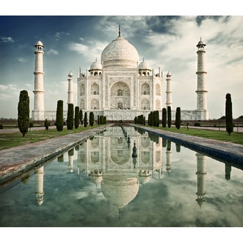 Fototapet Apus de soare in Taj Mahal (270 x 255 cm) Fototapet Apus de soare in Taj Mahal (270 x 255 cm)