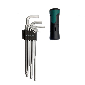 Set chei imbus Hex Troy T26202, Ø1.5-10 mm, cap rotund, 11 piese Set chei imbus Hex Troy T26202, Ø1.5-10 mm, cap rotund, 11 piese