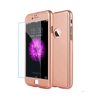 Husa Aisi pentru Iphone 8 Full Cover 360 + folie din sticla - Gold Husa Aisi pentru Iphone 8 Full Cover 360 + folie din sticla - Gold