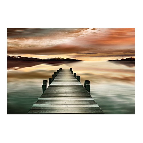 Tablou Canvas - Apus de soare, Mare,Pod, 90 x 120 cm
