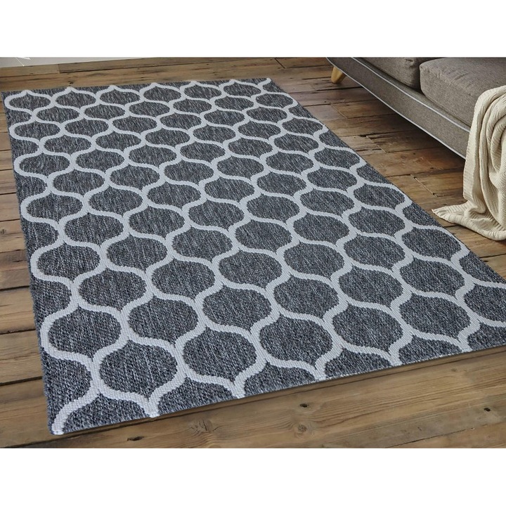 Modern szőnyeg Nordic 3718 (Black) 200x280cm Antracit