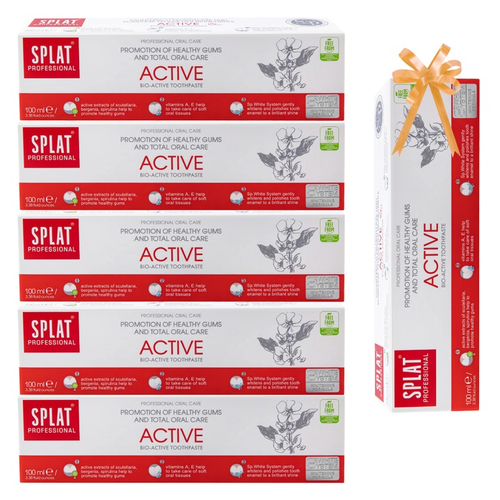 Splat Active fogkrém készlet, 5 x 100 ml