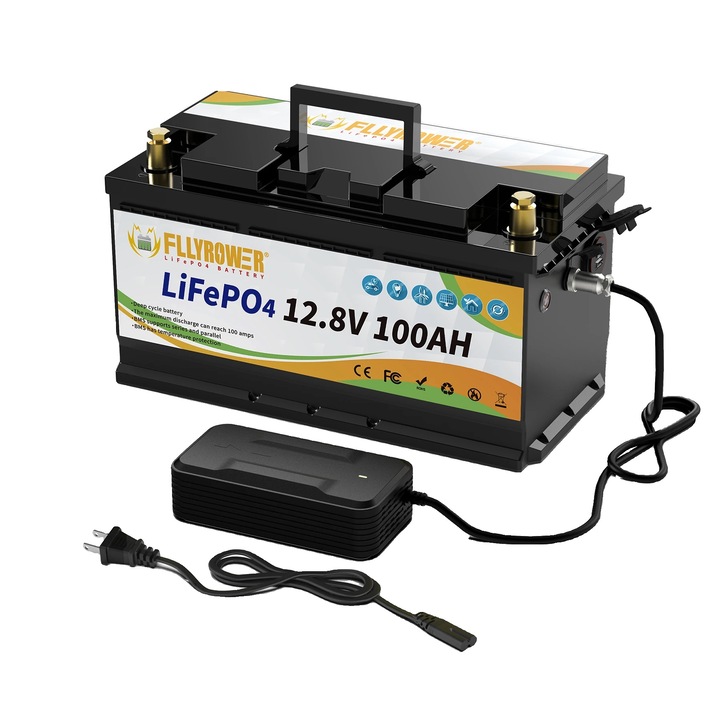 Pachet baterii LiFePO4, capacitate 1280Wh, dimensiuni 352x174x190mm, greutate 11kg, impermeabil IP65