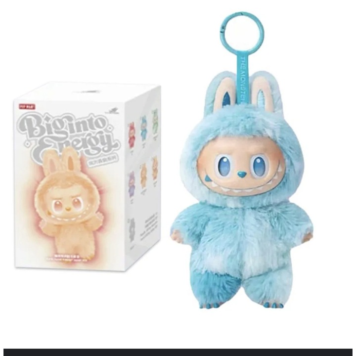 Jucărie de pluș Bubu, 15cm, iepuraș bleu, din seria Big Into Energy