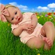 Papusa bebelus Reborn Dolls, 50cm, silicon, par blond, roz, Swjoyol, cu brate si picioare mobile
