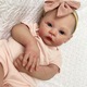 Papusa bebelus Reborn Dolls, 50cm, silicon, par blond, roz, Swjoyol, cu brate si picioare mobile