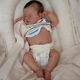 Papusa bebelus Reborn Dolls, Model realist, Swjoyol,50cm silicon alb mobil