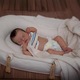 Papusa bebelus Reborn Dolls, Model realist, Swjoyol,50cm silicon alb mobil