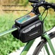 Geanta cadru bicicleta,, negru, 22x14.5cm, capacitate 3L, ecran tactil, rezistenta la apa