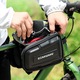 Geanta cadru bicicleta,, negru, 22x14.5cm, capacitate 3L, ecran tactil, rezistenta la apa