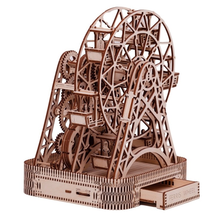 Mechanikus puzzle 3D fából készült városi karneváli kerék (óriáskerék)