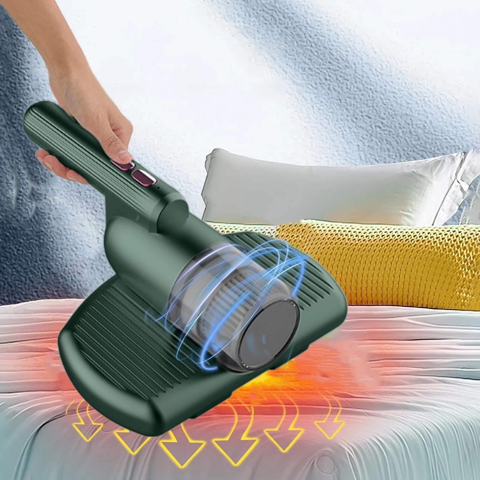 Aspirator portabil YANYXR, fara fir, putere 120W, verde, 29.5x19.5x10cm