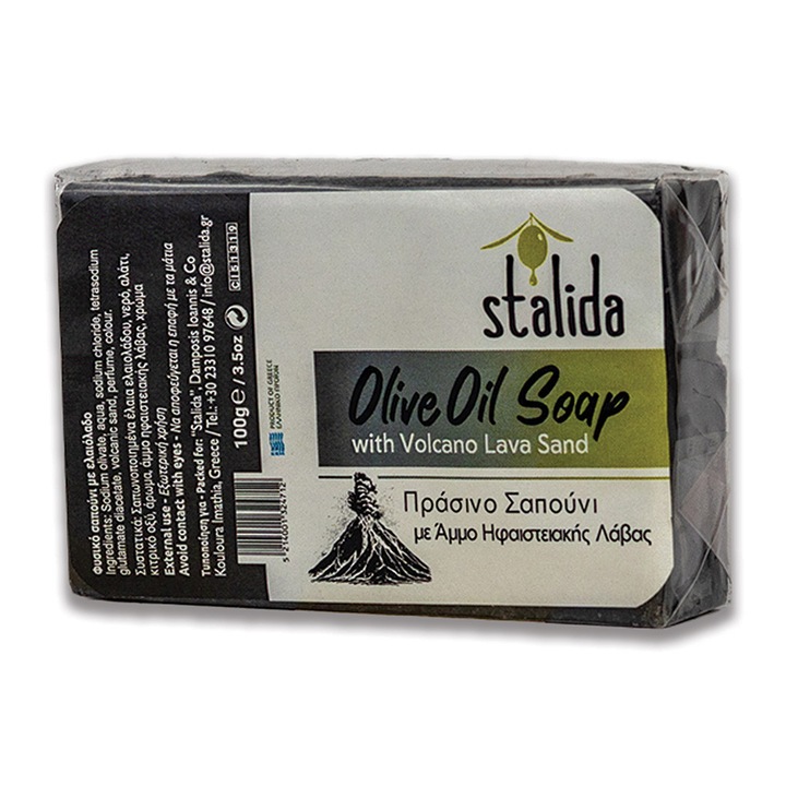 Натурален сапун STALIDA със зехтин и черна лава 100 г