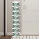 YANYXR BCS2906879 cipőtartó, 9 szintes, ABS, moduláris, 6-8 pár cipőhöz, fehér/zöld, 26 x 24 x 130 cm