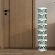 YANYXR BCS2906879 cipőtartó, 9 szintes, ABS, moduláris, 6-8 pár cipőhöz, fehér/zöld, 26 x 24 x 130 cm