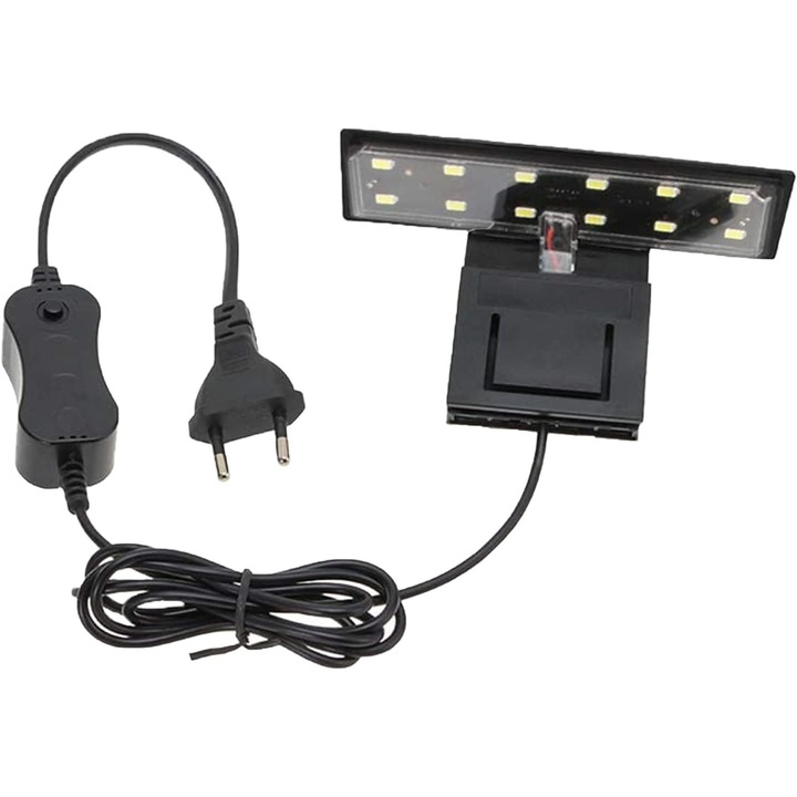 Lumina LED akvárium, 220V, 6W, fehér, 20x40cm, állítható bilincs