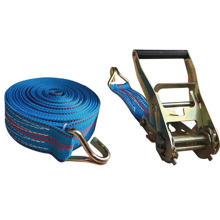 Chinga Ancorare cu Clichet, Leski, 10 m Lungime, 5 cm Latime, Albastru